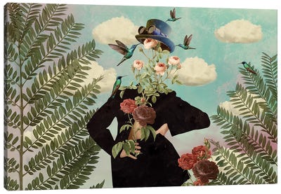 Wildflowers Horizontal Canvas Art Print - Hat Art