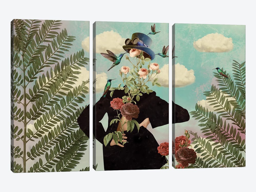 Wildflowers Horizontal by Caroline Keslassy 3-piece Art Print