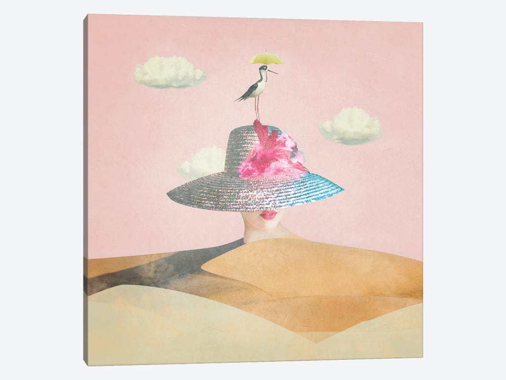 Lady In Pink by Caroline Keslassy 1-piece Canvas Print