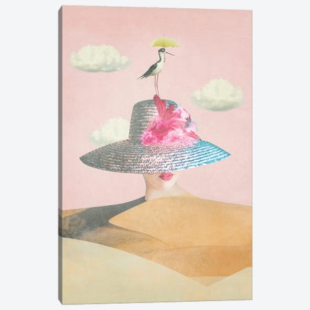 Pink Lady (Vertical) Canvas Print #CNK47} by Caroline Keslassy Canvas Artwork