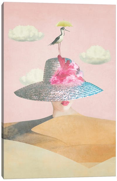 Pink Lady (Vertical) Canvas Art Print - Caroline Keslassy