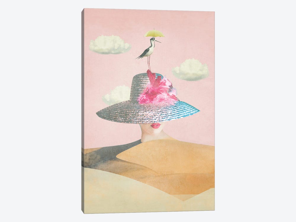 Pink Lady (Vertical) by Caroline Keslassy 1-piece Canvas Artwork