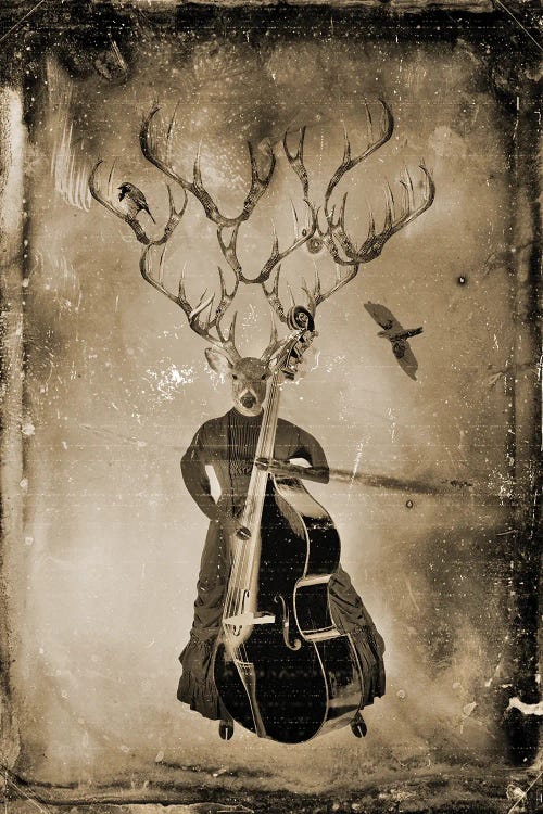 Musical Deer by Caroline Keslassy wall art