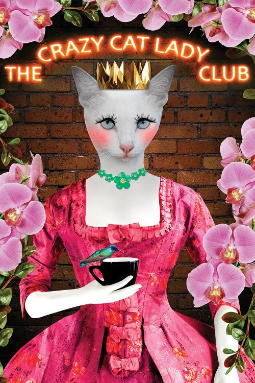 Cat Lady by Caroline Keslassy wall art