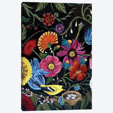 Finch Canvas Print #CNO13} by Catherine A Nolin Canvas Art