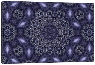 Cannabis Kaleidoscope XXIII Canvas Art Print - Purple Art