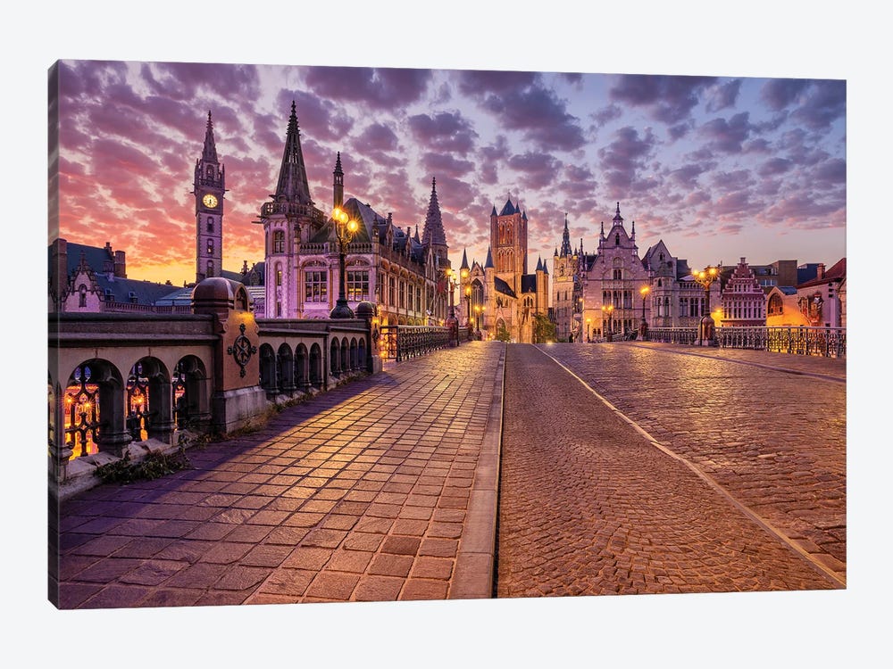 Waiting For The Sunrise (Ghent, Belgium) by Chano Sánchez 1-piece Canvas Artwork