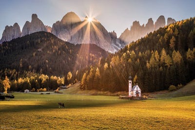 The First Light (Dolomites, Italy) by Chano Sánchez canvas print