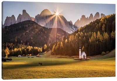 The First Light (Dolomites, Italy) Canvas Art Print