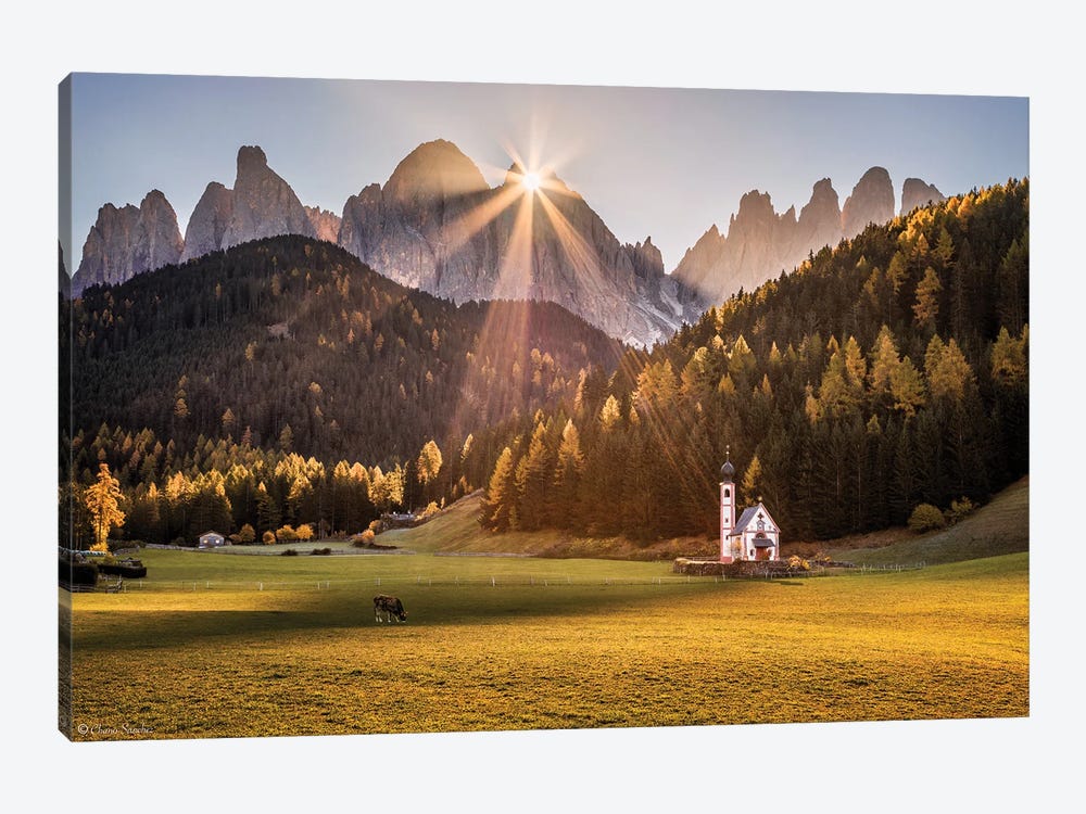 The First Light (Dolomites, Italy) by Chano Sánchez 1-piece Art Print