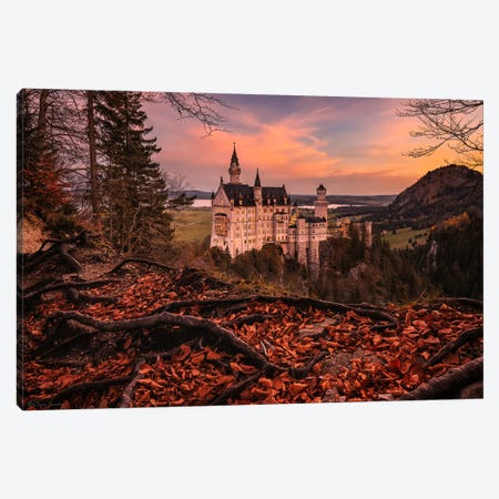 Dreams Of Fantasy (Neuschwanstein Castle, Germany) Canvas Print #CNS125} by Chano Sánchez Canvas Art Print