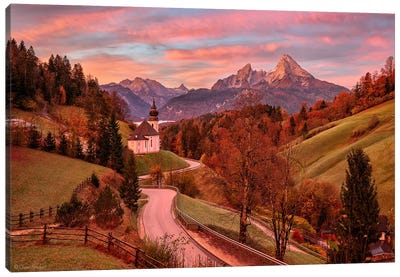 Pink Dream (Bavaria, Germany) Canvas Art Print - Chano Sanchez