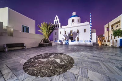 Before Dawn (Santorini, Greece) by Chano Sánchez canvas print