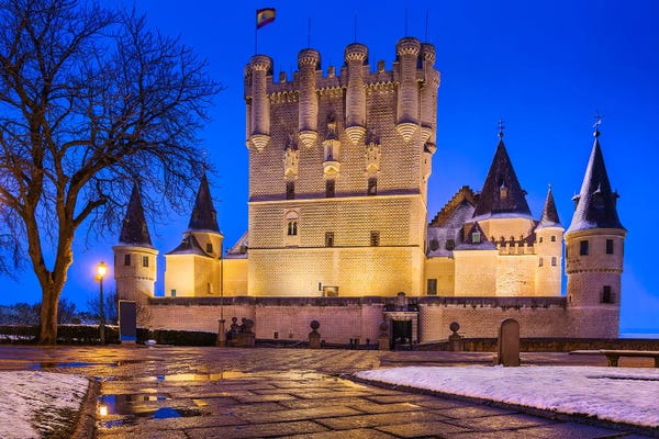 Chano Sánchez: Snowfall Night (Segovia, Spain) by Chano Sánchez
