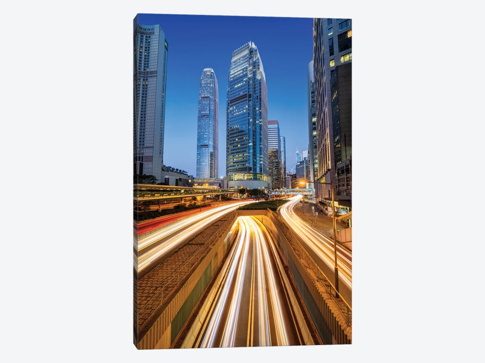 Trails Of The Future (Hong Kong) by Chano Sánchez 1-piece Canvas Print
