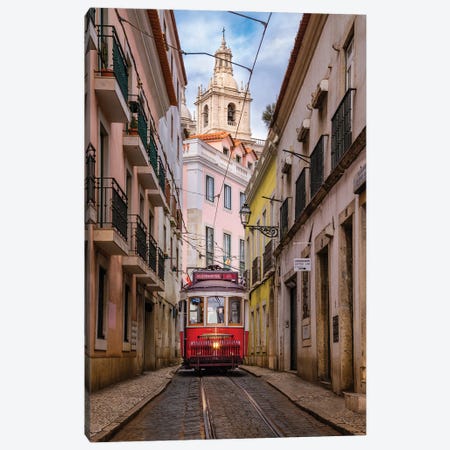 Alfama Streets (Lisbon, Portugal) Canvas Print #CNS20} by Chano Sánchez Canvas Print