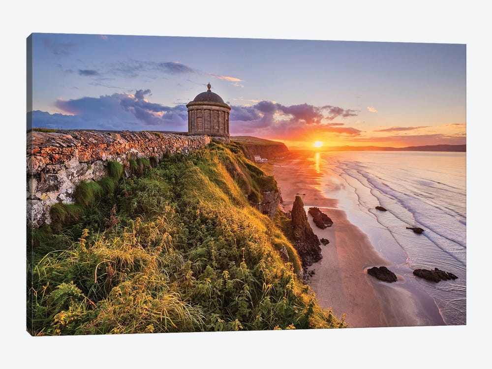 A Temple With Views (Mussenden, Northern Ireland) by Chano Sánchez 1-piece Canvas Art Print