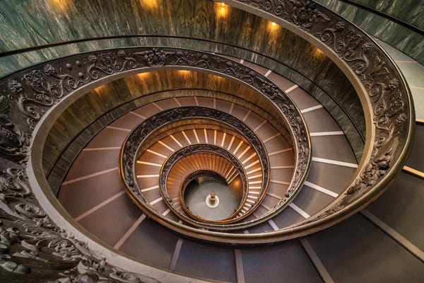 Chano Sánchez: Double Spiral (Rome, Vatican Museums) by Chano Sánchez