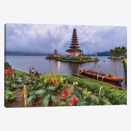 Floating On The Lake (Bali, Indonesia) Canvas Print #CNS39} by Chano Sánchez Canvas Wall Art