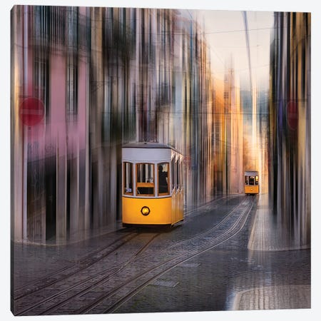 Going Up Or Down? (Lisbon, Portugal) Canvas Print #CNS41} by Chano Sánchez Canvas Art Print