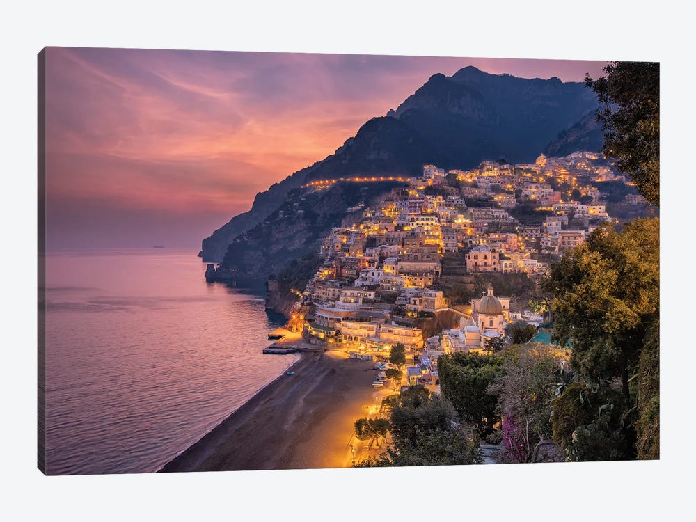 Glamour Over The Cliffs (Positano, Italy) by Chano Sánchez 1-piece Canvas Artwork