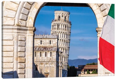 Italian Symbol (Pisa, Italy) Canvas Art Print - Leaning Tower of Pisa