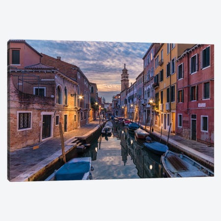 Lovely Canals (Venice, Italy) Canvas Print #CNS58} by Chano Sánchez Canvas Wall Art