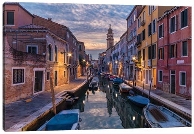 Lovely Canals (Venice, Italy) Canvas Art Print - Veneto Art
