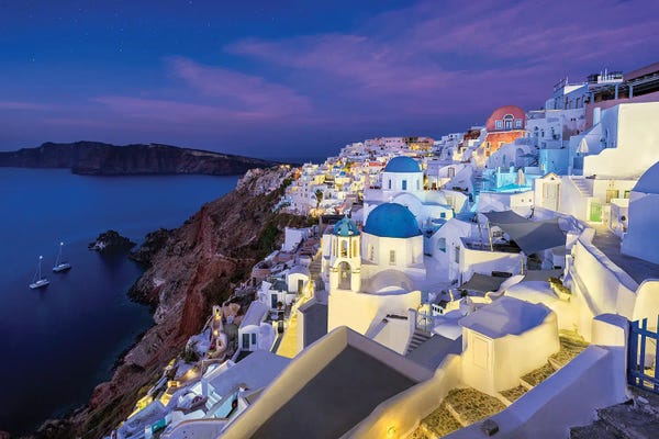 Coastlines: Blue Domes (Santorini, Greece) by Chano Sánchez