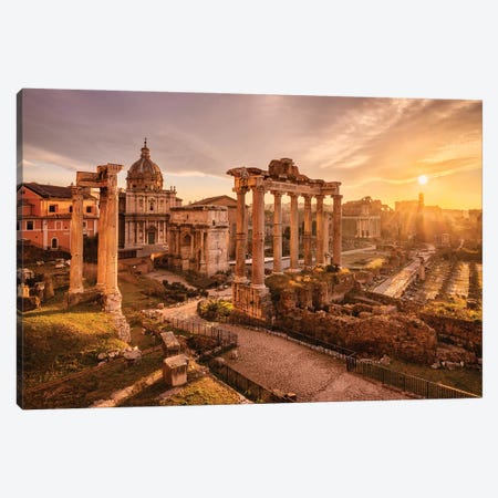 Ruins Of Eternity (Rome, Italy) Canvas Print #CNS75} by Chano Sánchez Canvas Print