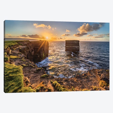 Spectacle Of Nature (Downpatrick Head, Ireland) Canvas Print #CNS79} by Chano Sánchez Canvas Art