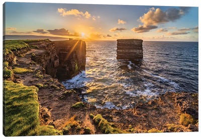 Spectacle Of Nature (Downpatrick Head, Ireland) Canvas Art Print - Famous Palaces & Residences