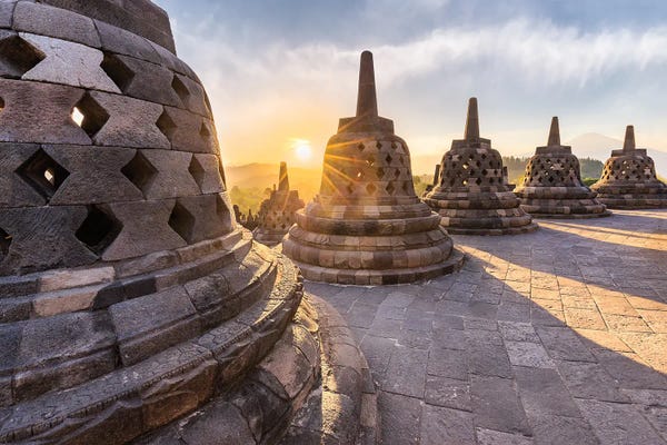 Ancient Ruins: Sunny Memories (Borobudur Temple, Indonesia) by Chano Sánchez