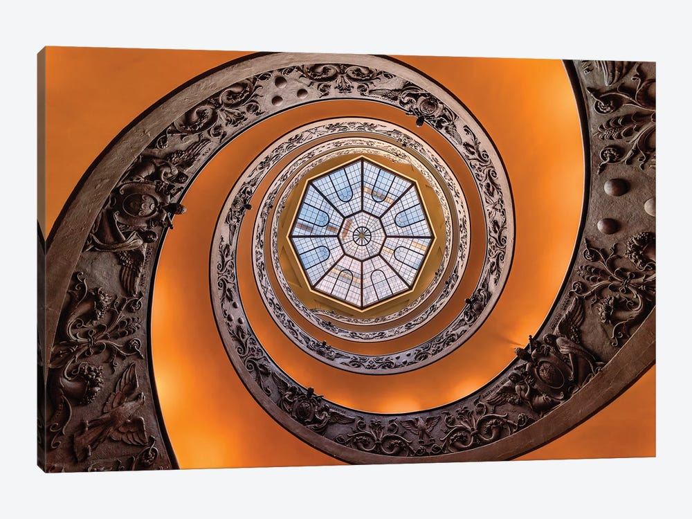 Surreal Spirals (Rome, Vatican Museums) by Chano Sánchez 1-piece Canvas Wall Art