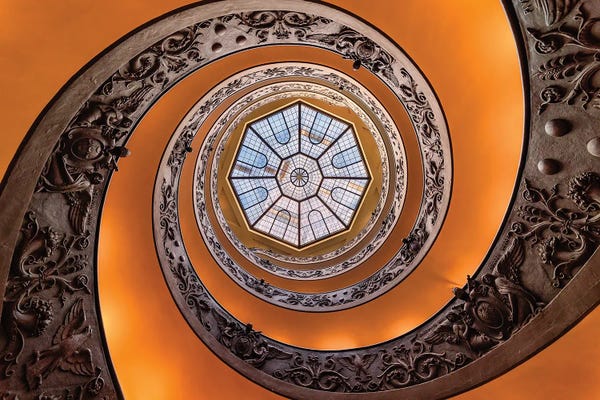 Staircases: Surreal Spirals (Rome, Vatican Museums) by Chano Sánchez