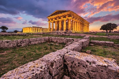 Under Greek Gods (Paestum, Italy) by Chano Sánchez framed canvas print