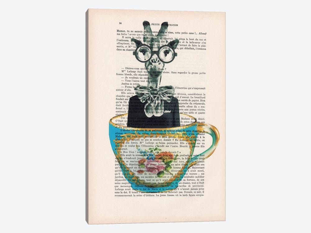 Giraffe In A Cup by Coco de Paris 1-piece Art Print