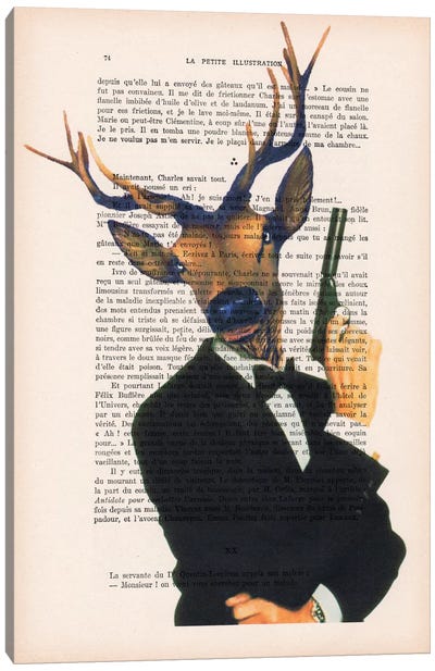 James Bond Deer Canvas Art Print - Coco de Paris