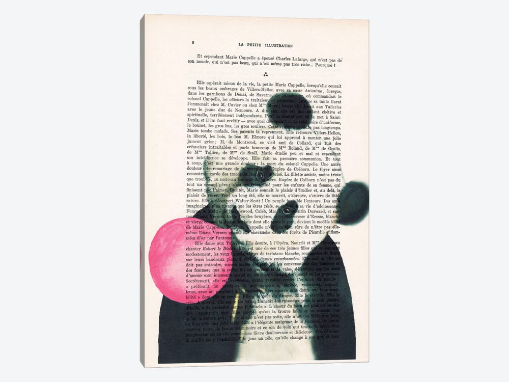 Panda With Bubblegum by Coco de Paris 1-piece Art Print