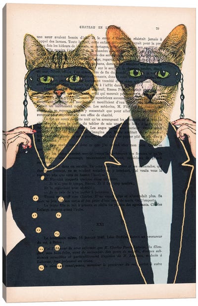 Party Cats Canvas Art Print - Coco de Paris