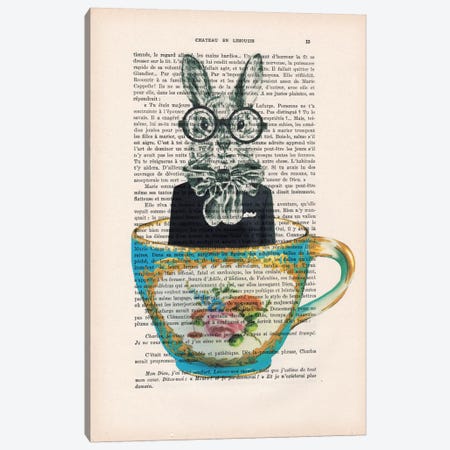 Rabbit In A Cup Canvas Print #COC129} by Coco de Paris Canvas Print