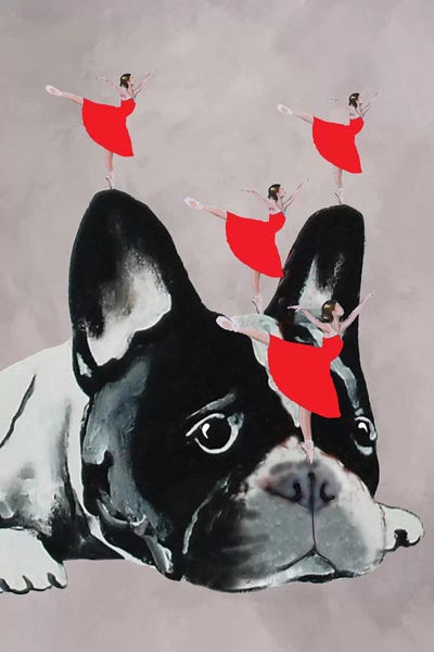 Coco de Paris: Bulldog With Dancers by Coco de Paris