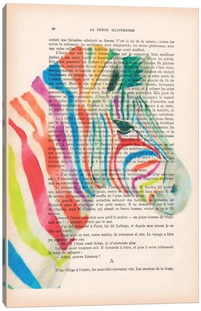 Rainbow Zebra I Canvas Art Print - Coco de Paris
