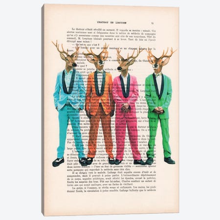 Rock & Roll Deer Canvas Print #COC134} by Coco de Paris Canvas Print