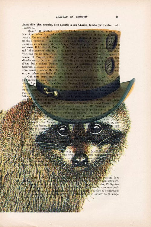 Steampunk Racoon by Coco de Paris wall art