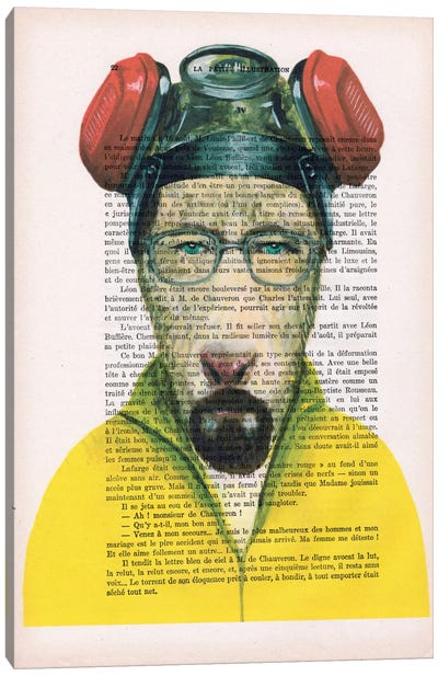 Walter White Goat, Text Canvas Art Print - Television Art
