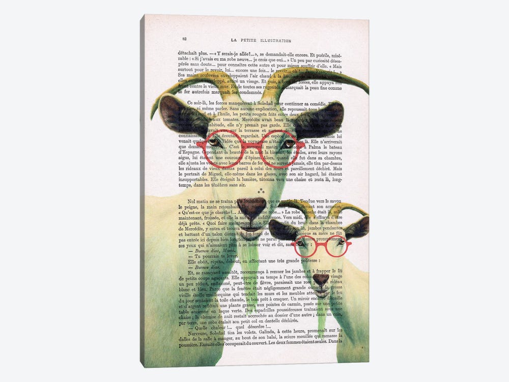Clever Goats by Coco de Paris 1-piece Art Print