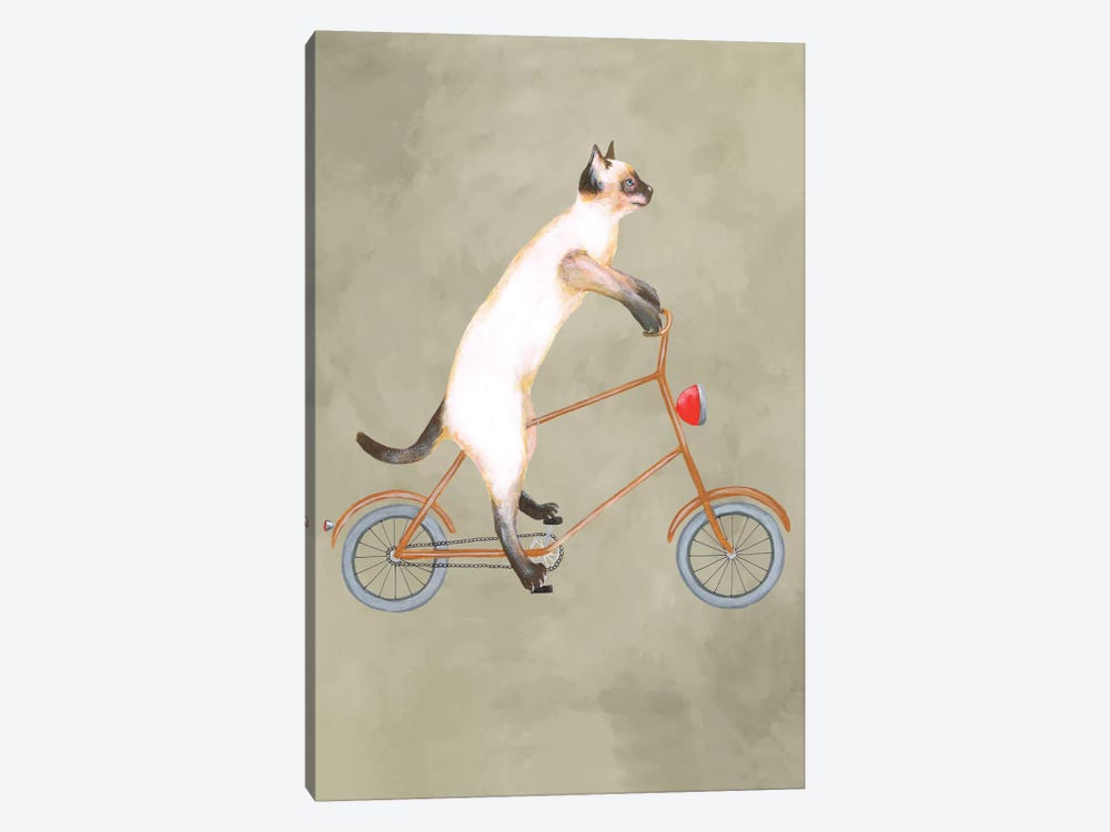 Cat On Bicycle by Coco de Paris 1-piece Art Print