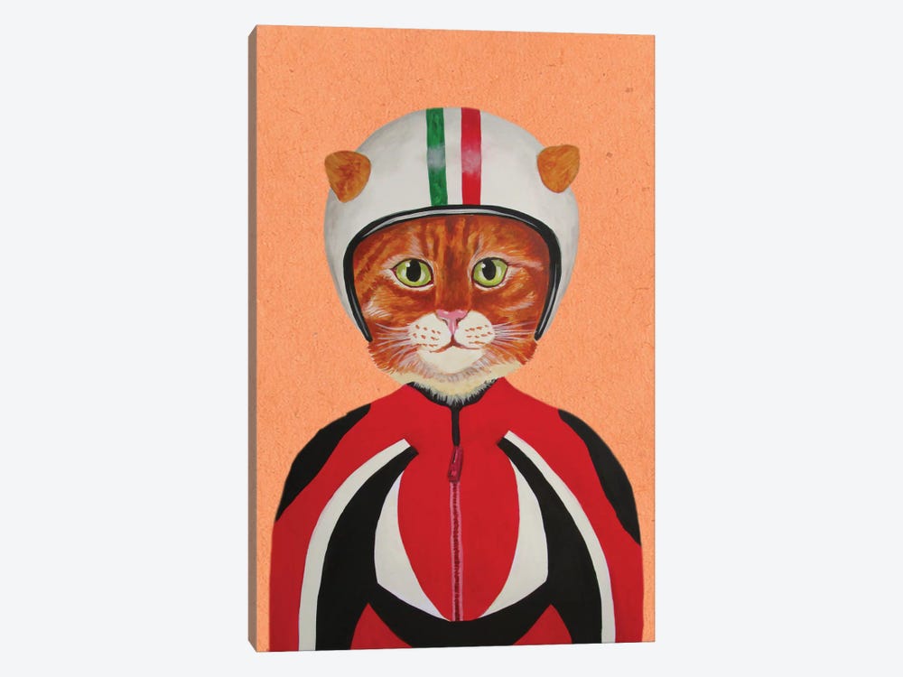 Cat With Helmet by Coco de Paris 1-piece Canvas Artwork