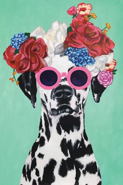 Hydrangeas: Fashion Dalmatian Turquoise by Coco de Paris